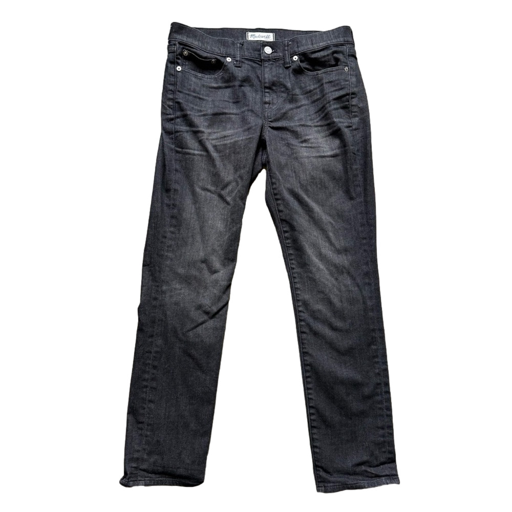 Madewell Black Slim Boyjean Jeans Relaxed Fit Size 27 Classic Denim Straight Leg - Picture 2 of 13
